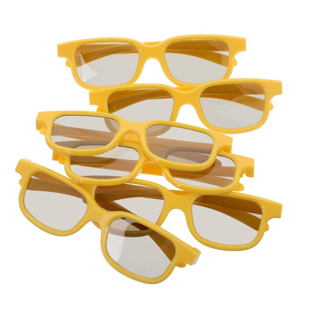 ibasenice 6pcs Glasses Lightweight Plastic Frame for Immersive Movie for Parties and Family Fun Engaging Viewing Glasses for Boys and Girls