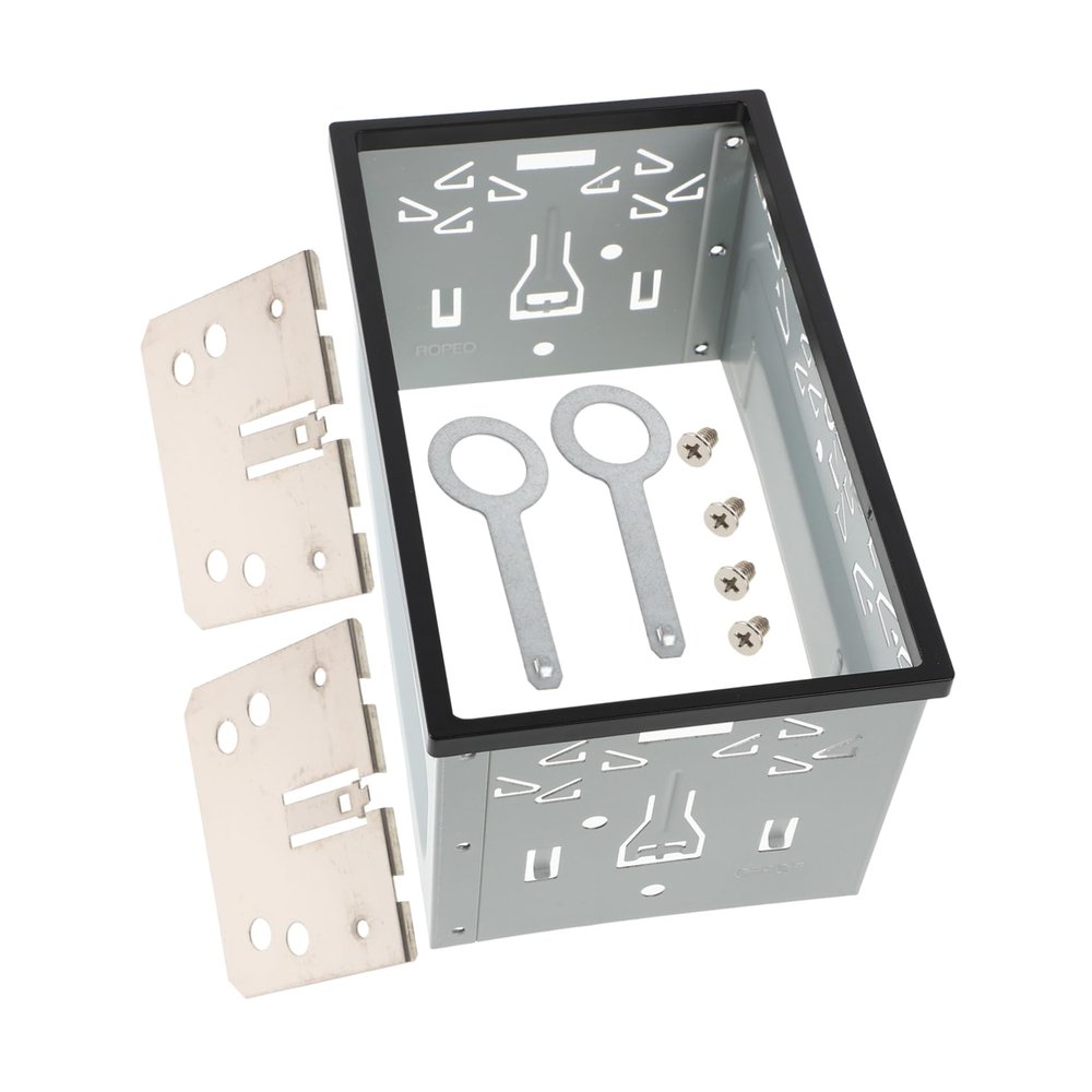 DOITOOL Double Din Car Stereo Installation Kit with Metal Mounting Frame and Bracket Easy Setup for Enhanced Audio Clarity and Secure Mounting