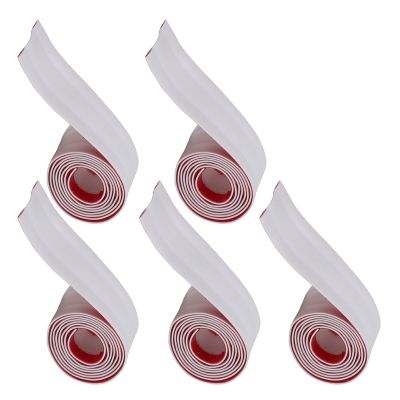 3ft 10ft Long Cuttable Wire Protection Strips, 2 Inch Wide PVC Cord Cover Grey/ White/ Black, Invisible Soft Cable Hider For Corners/ Under Desk Extension Cords(5 set White,W 55mm(2 1/6in) L 3.0m)