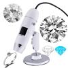 Lab Microscope Accessories Professional USB Digital Microscope 1000X 800X 8 LED 2MP Electronic Microscope Lift Stand view 3