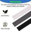 3ft 10ft Long Cuttable Wire Protection Strips, 2 Inch Wide PVC Cord Cover Grey/ White/ Black, Invisible Soft Cable Hider For Corners/ Under Desk Extension Cords(3 set Black,W 55mm(2 1/6in) L 3.0m) view 3
