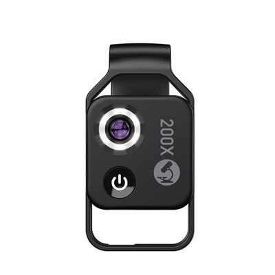 JOEBO Microscope Kit HD 200X Microscope Lens with Portable Clip Macro Lens LED Microscope Magnifier Microscope Lens Adapters(Black with CPL)
