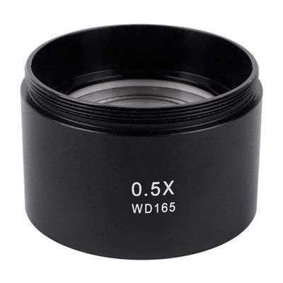 JOEBO Microscope Kit 0.5X 0.7X 0.75X 1.5X 2.0X Auxiliary Objective Lens for Zoom Stereo Microscope Thread 48mm Microscope Lens Adapters(0.5X WD165)