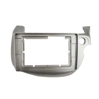 AYYDXRK 10.1 INCH 2 Din Car Fascia Panel Dash Mount Installation Double Din Android DVD Frame Compatible with Fit Jazz 2008-2013 Install Mount Kit(Right-Silver)