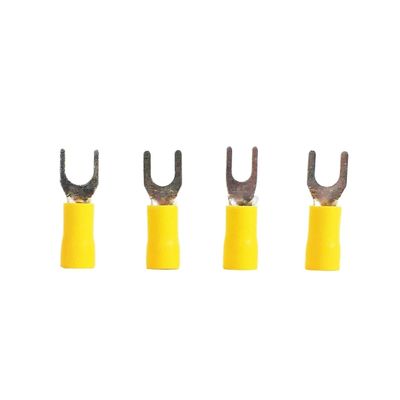 BJXKHFPIV 100pcs Wire Connector Fork Spade Crimp Insulation Terminal SV5.5-4 SV5.5-5 SV5.5-6 SV5.5-8 Wire Cable Connector Terminal (SV5.5-6)