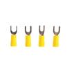 BJXKHFPIV 100pcs Wire Connector Fork Spade Crimp Insulation Terminal SV5.5-4 SV5.5-5 SV5.5-6 SV5.5-8 Wire Cable Connector Terminal (SV5.5-6)