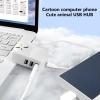 3 Port Lovely USB2.0 USB Adapter Dock Adds Fun and Functionality to Your Desk with Multi Devices Compatible Port view 2