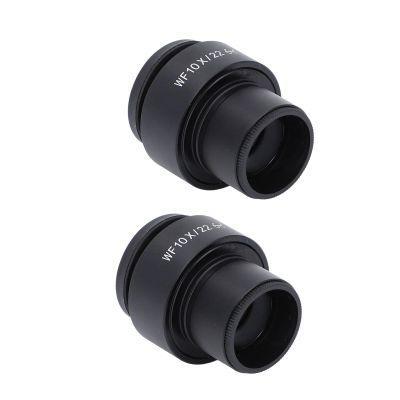 10X Wide Field Microscope Eyepieces with Diopter Adjustment Lightweight Aluminum Alloy,22mm View,30mm Mount,2 Pack Replacement Lenses for Clear I