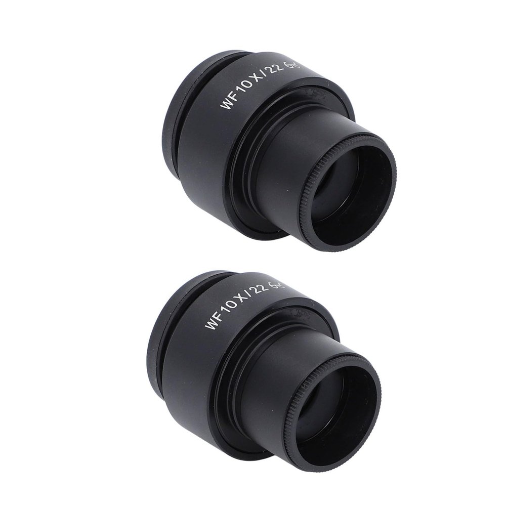 10X Wide Field Microscope Eyepieces with Diopter Adjustment Lightweight Aluminum Alloy,22mm View,30mm Mount,2 Pack Replacement Lenses for Clear I