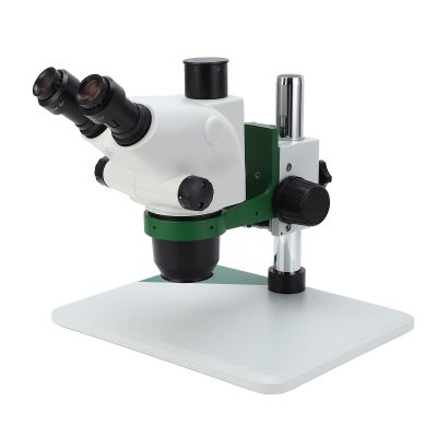 6.5-65X Continuous Zoom Binocular Compound Microscope with Fine Tuning Knob, HD Wide Field of View, for Laboratory, Electronics, Engineering