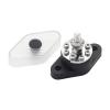 300A Stud Terminal Distribution Stud Junction Post 8 Terminal Block Transparent Cover for Automobiles RV Ships Trucks (Black) view 1