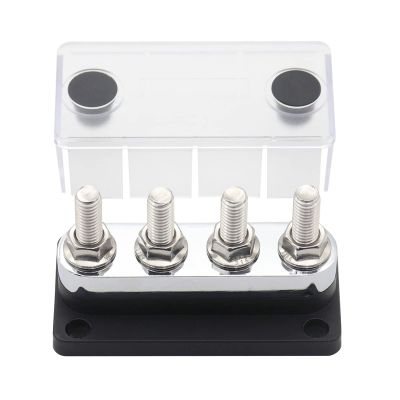 600A Power Distribution Block Bus Bar Robust Connection Flexibility 48V DC Busbar Box Car Marine Truck RV (Black)