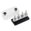 600A Power Distribution Block Bus Bar Robust Connection Flexibility 48V DC Busbar Box Car Marine Truck RV (Black) view 2