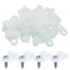 Hordion 50 Pack 1/4 Inch Rope Light Clips, P-Style Mounting Clips White view 1