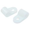 Hordion 50 Pack 1/4 Inch Rope Light Clips, P-Style Mounting Clips White view 3