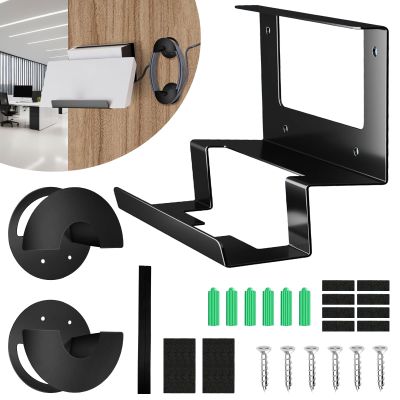 Starlink Router Wall Mount with Ethernet Cable Caddy, 2-in-1 Mount Kit for Starlink Standard V3 Mesh Router, Power Supply Holder for V3&Gen3 HP Standard Router, UTR-32, Cable Management(Metal Bracket)