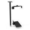 Jingzai202405 Computer Tower Stand Holder CPU Under Desk Mount Bracket - Universal Steel PC Tower Under Counter Holder, 360 Swivel Adjustable Width and Heighth Hanging CPU Stand, Black CPU Stand view 4