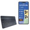 BoxWave Keyboard Compatible with Tecno Spark 20P - SlimKeys Bluetooth Keyboard, Portable Thin with Chiclet-Style Keys - Jet Black view 1