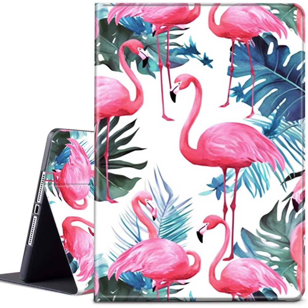 Case for 6" Kindle Paperwhite 10th Generation (2018 Release), Adjustable Folio Anti-Slide Stand Smart PU Leather Cover Case with Auto Wake/Sleep,Tropical Flamingo