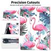 Case for 6" Kindle Paperwhite 10th Generation (2018 Release), Adjustable Folio Anti-Slide Stand Smart PU Leather Cover Case with Auto Wake/Sleep,Tropical Flamingo view 3