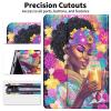 Case for 10.2" Kindle Scribe (2022 & 2024 Release), Adjustable Folio Anti-Slide Stand Smart PU Leather Cover Case with Auto Wake/Sleep for Kindle Scribe 10.2'', African American Girl view 3