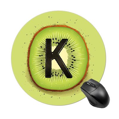 Mouses Pad Computer Mouses Mat Round Cute Mouses Pad with Design Non-Slip Desk Pad Laptop Desk Kiwi Art Pattern Mat for Office Home Gaming Working