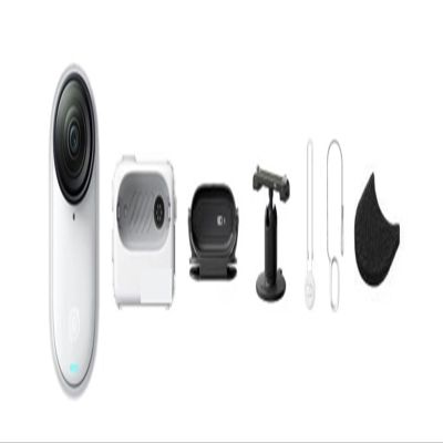 DOQUAMNEX Camera Inst360 GO 3S Tiny 4K Action Camera Black White 39g 64G 128G Waterprof FlowState Stabilization Portable GO3 GO 3S DSLR Camera(128 G White,Anti-Lost Bundle)
