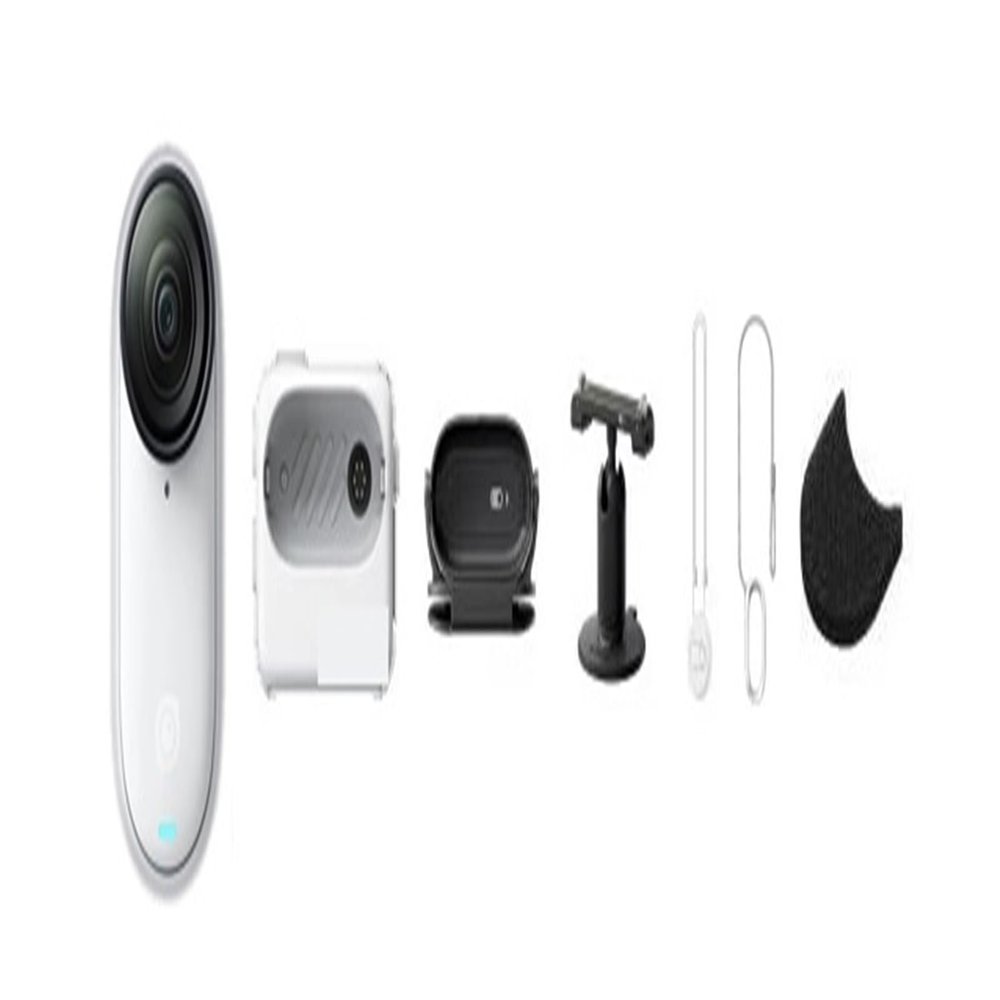 DOQUAMNEX Camera Inst360 GO 3S Tiny 4K Action Camera Black White 39g 64G 128G Waterprof FlowState Stabilization Portable GO3 GO 3S DSLR Camera(128 G White,Anti-Lost Bundle)