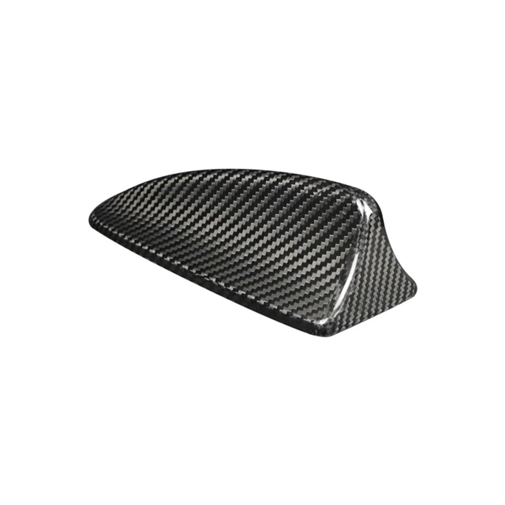1 Pcs Red Car Accessories Cover Car Roof Shark Fin Cover Trim Carbon Fiber For 5 Series E60 E61 2004-2010(Black style A)