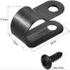 KGDJBGSE Metal Cable ClipsWire Clips for Cables 10.4mm Nylon R Type Cable Clip Wire Clamp with Screws Black 50pcs view 2