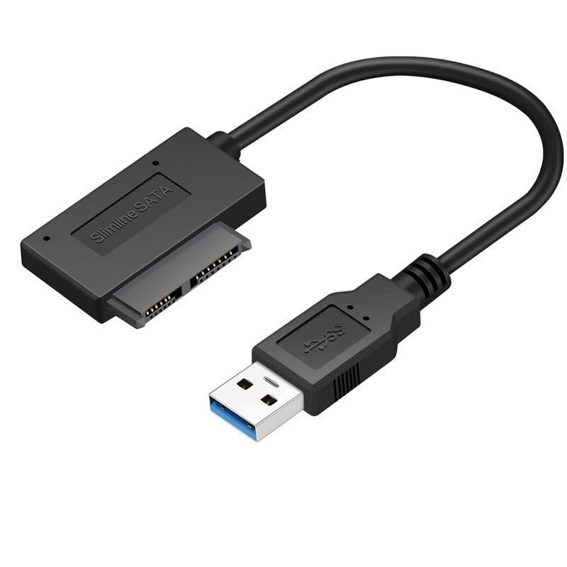 13 Pin Slimline Sata Cable, USB3.0 to SATA7+6Pin 13 Pin Slimline Sata Cable for Laptop CD DVD ROM Drive