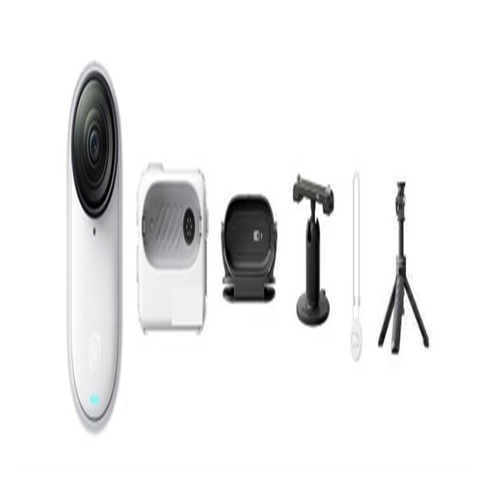 DOQUAMNEX Camera Inst360 GO 3S Tiny 4K Action Camera Black White 39g 64G 128G Waterprof FlowState Stabilization Portable GO3 GO 3S DSLR Camera(64 G White,Go Out Bundle 1)