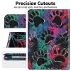 Case for 6.8'' Kindle Paperwhite 11th Generation (2021 Release) & Signature Edition, Adjustable Folio Stand Smart PU Leather Cover Support Wireless Charging, Watercolor Dog Paws view 3