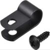 KGDJBGSE Metal Cable ClipsWire Clips for Cables 8.4mm Nylon R Type Cable Clip Wire Clamp with Screws Black 100pcs view 1