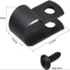 KGDJBGSE Metal Cable ClipsWire Clips for Cables 8.4mm Nylon R Type Cable Clip Wire Clamp with Screws Black 100pcs view 2