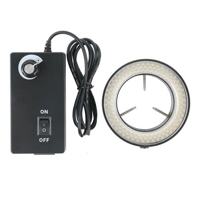 Microscope 144 60 LED Ring Light Adjustable Lamp 6500K 110V 220V for Industrial Stereo Trinocular Microscope(144 LED)