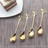 5Pcs Stainless Steel Spoon Branches Leaf Spoon for Kitchen Tableware Ornament view 2
