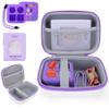 Fonwill Travel Storage Case,Hard Case and Silicone Cover for Yoto Mini Player, Kids Audio Music Accessory for up to 40 Cards(Purple) view 1