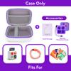 Fonwill Travel Storage Case,Hard Case and Silicone Cover for Yoto Mini Player, Kids Audio Music Accessory for up to 40 Cards(Purple) view 2