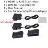 ZEZEFUFU HD to RJ45 Transmitter RJ45 to HD Receiver for PS4 TV PC Laptop HDTV view 3