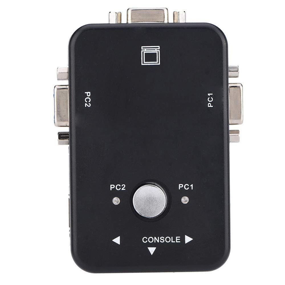 Nutriess USB 2.0 KVM Switcher 4 Port VGA Manual Video Sharing Adapter High Speed Stable Connectivity for Computers Monitors (2 Mouthfuls)