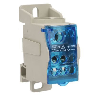 UKK-160A Block Distribution Box, Nylon Flame Retardant Din Rail Type Terminal Block Distribution Box, Electric Wire Connector Universal Power Junction Box