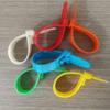 100pcs Self-grabbing cable ties, multi-color, reusable hook and loop wire clips, cable ties for poultry, birds, chickens, ducks wire management and home desk organization blue 100pcs No Numbers view 3