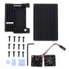 Aluminum Alloy Heat Dissipation Shell Case with Fan for 3 Model 2b 3b view 1