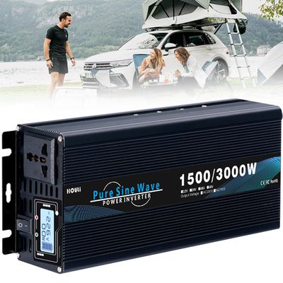 3000W 4000W 5000W 7000W 9000W Pure Sine Wave Inverter DC 12V 24V 48V 60V 72V to 110V 120V 220V 230V 240V AC Inversor Portable Solar Car Inverter Voltage Converters Transformer Universal(3000W,60Vto110
