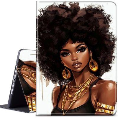 for Amazon Kindle Fire Max 11 Case (13th Generation, 2023 Release) 11 inches,with Auto Wake/Sleep PU Leather Multi-Angle Stand Smart Cover Cases for Fire 11 Max Tablet,African Girl