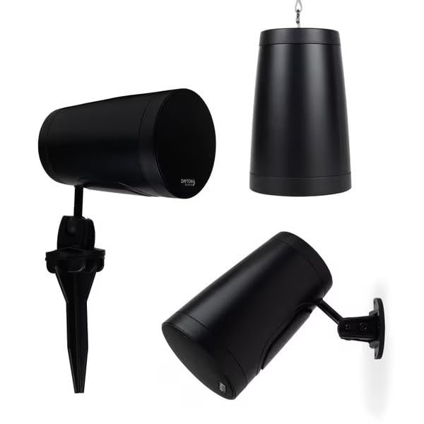 Dayton Audio 4" Compact Pendant/Landscape Speaker 70V/100V/8 Ohm Black WP40XTB