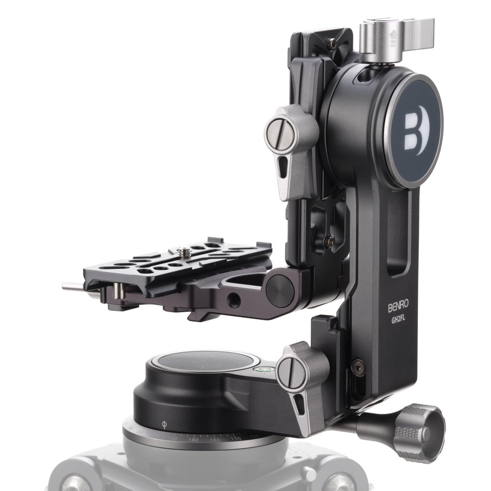 Benro GH2FL Folding Gimbal Head with Arca-Style Quick Release, Supports Up to 22 lb, Compact Travel Foldable Arm, Independent Pan & Tilt Controls for Wildlife, Sports and Hybrid Video Creators (GH2FL)
