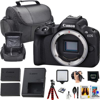 Canon R50 Mirrorless Camera Body Only Bundle (Renewed)