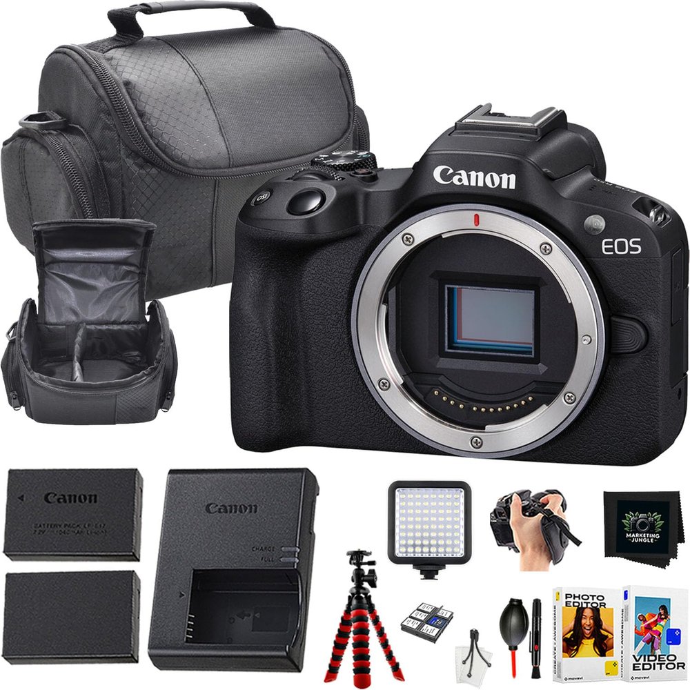 Canon R50 Mirrorless Camera Body Only Bundle (Renewed)